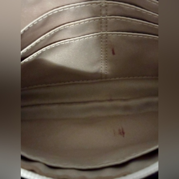 Coach Embossed Logo Wristlet - Cream/Silver - Picture 5 of 10